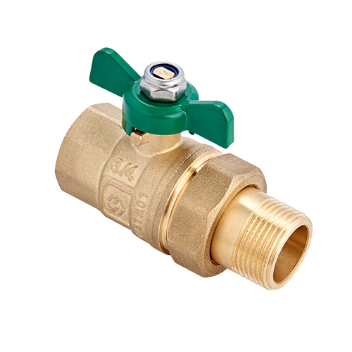 Кран шаровый полнопроходной с полусгоном MVI 'H2O'  3/4" внутренняя-наружная, бабочка