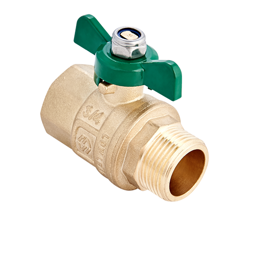 Кран шаровый полнопроходной MVI 'H2O'  3/4" внутренняя-наружная, бабочка