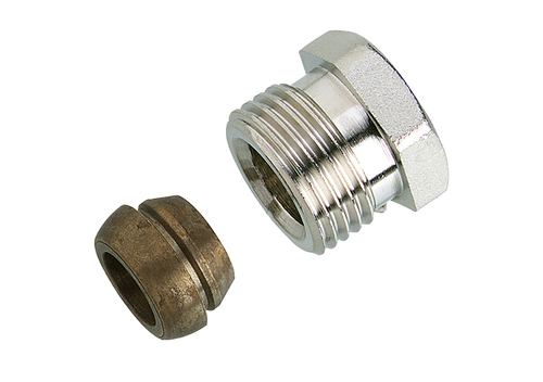 Соединитель латунь для медных труб обжим Дн 16х1/2" НР Danfoss 013G4116